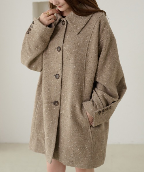 apres jour clair】ステンカラーミドルコート（ステンカラーコート