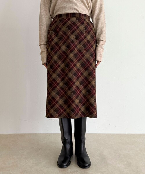 fredy emue（フレディエミュ）の「チェックミディスカート（スカート・レディース・ブラウン系その他/グリーン系その他/ブルー系その他・38）」の14枚目の写真