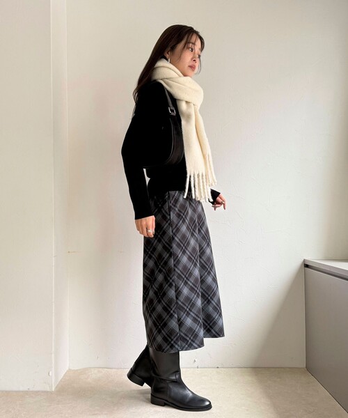 フレディエミュ（fredy emue）/チェックミディスカート セール】チェックミディスカート（スカート）｜fredy emue（フレディ
