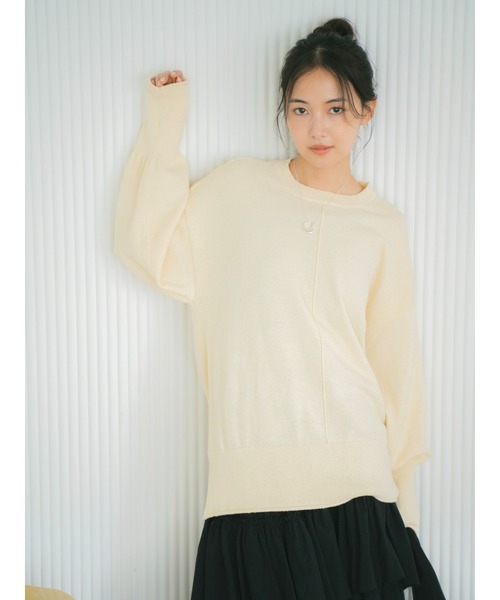 Ungrid（アングリッド）の「ミニループヤーンルーズニット（ニット/セーター・レディース・ブラウン/アイボリー・FREE）」の6枚目の写真