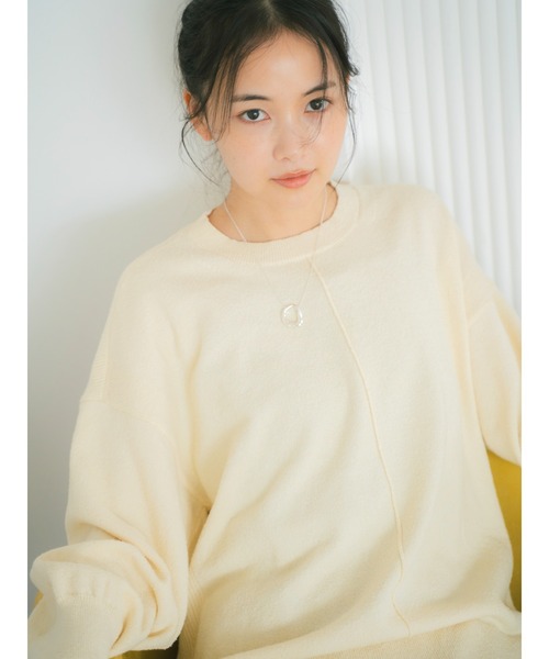 Ungrid（アングリッド）の「ミニループヤーンルーズニット（ニット/セーター・レディース・ブラウン/アイボリー・FREE）」の9枚目の写真