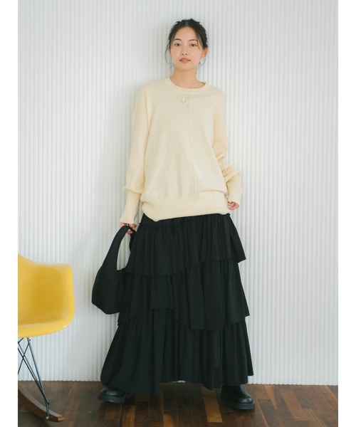 Ungrid（アングリッド）の「ミニループヤーンルーズニット（ニット/セーター・レディース・ブラウン/アイボリー・FREE）」の12枚目の写真