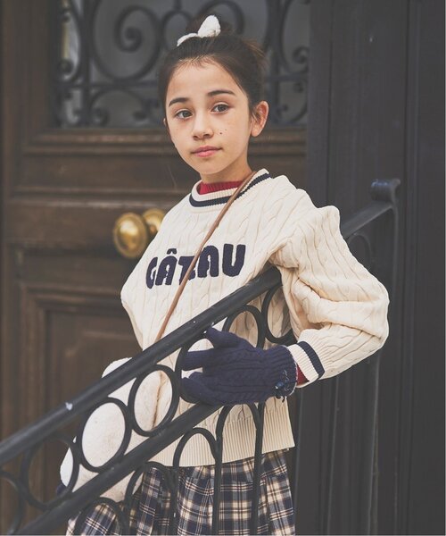 pom ponette junior（ポンポネットジュニア）の「【GOOD PRICE】【130cmあり】プチハイネックプルオーバー（Tシャツ/カットソー・キッズ・オフホワイト/カラフル/レッド/ブラック・L:160cm/130cm/M:150cm/S:140cm）」の17枚目の写真