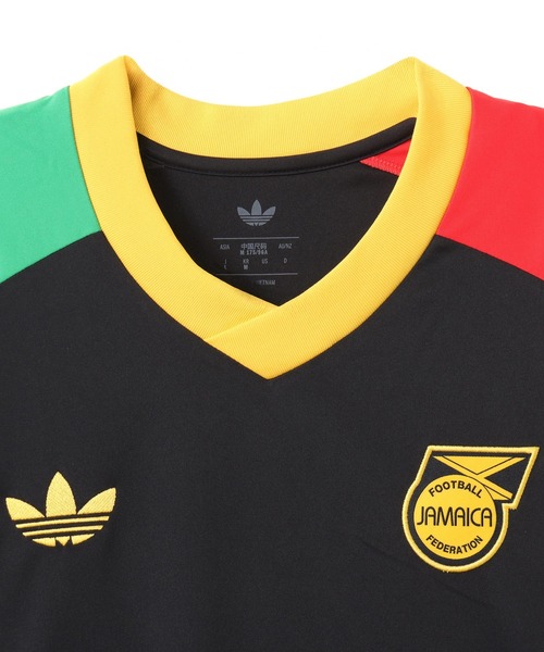 adidas(アディダス)の「adidas JAMAICA 26 X BOB MARLEY AWAY PRE MATCH JERSEY / アディダス ジャマイカ26 × ボブマーリー アウェイ プレマッチ ジャージ(ジャージ・メンズ・ブラック・L/S/XXL/XL/M)」の4枚目の写真
