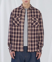 SLOWACID | 【UNISEX】SLOW ACID／袖刺繍 チェックシャツ(シャツ/ブラウス)