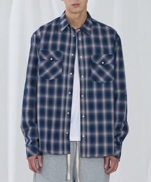 SLOWACID（スローアシッド）の「★K-POPアイドル着用【UNISEX】SLOW ACID／袖刺繍 チェックシャツ（シャツ/ブラウス）」