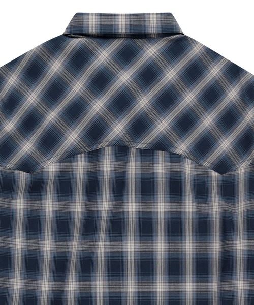 SLOWACID（スローアシッド）の「【UNISEX】SLOW ACID／袖刺繍 チェックシャツ（シャツ/ブラウス・レディース・ブラウン/ブルー・MEDIUM/LARGE）」の12枚目の写真