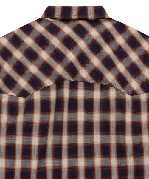 SLOWACID（スローアシッド）の「【UNISEX】SLOW ACID／袖刺繍 チェックシャツ（シャツ/ブラウス・レディース・ブラウン/ブルー・MEDIUM/LARGE）」の17枚目の写真