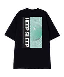[オーバーサイズ]キープスリップ 13番手 綿 ラウンドネック 半袖Tシャツ_ブラック