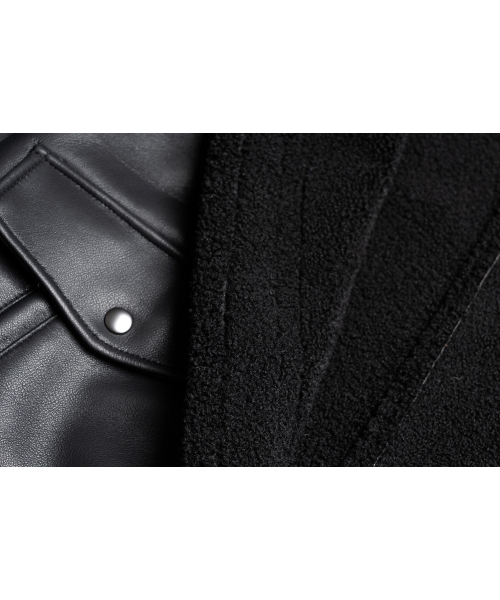 CONNECT KINLOCH（コネクトキンロック）の「A-2 ムートンボンバージャケット [ブラック]（ムートンコート・メンズ・ブラック・LARGE/MEDIUM/SMALL）」の7枚目の写真