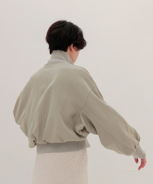 DRESSLAVE(ドレスレイブ)の「nylon short blouson(ナイロンショートブルゾン)(ブルゾン・レディース・カーキ/ホワイト・38)」の7枚目の写真