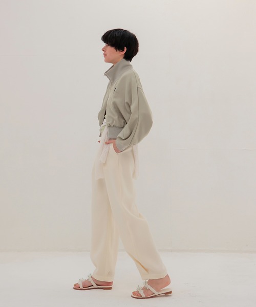 DRESSLAVE(ドレスレイブ)の「nylon short blouson(ナイロンショートブルゾン)(ブルゾン・レディース・カーキ/ホワイト・38)」の13枚目の写真