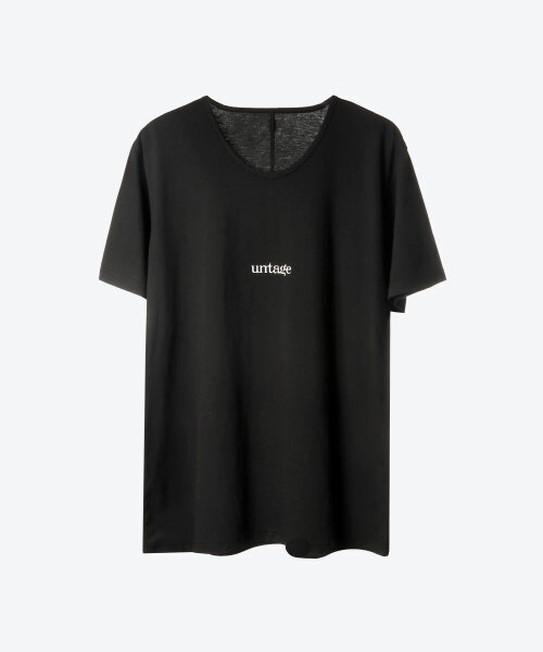 UNTAGE（アンテージ）の「テンセルロゴプリント半袖Tシャツ[ブラック(ユニセックス)]_UTT-ST32（Tシャツ/カットソー・レディース・その他・LARGE/MEDIUM/SMALL）」の5枚目の写真