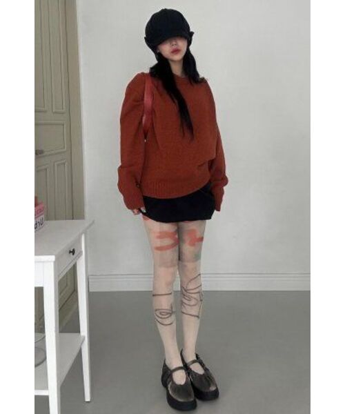 WEST GRAND BOULEVARD(ウエストグランドブルバード)の「セミオーバーウールブレンドニットBLOODORANGE(ニット/セーター・レディース・その他・SMALL/MEDIUM/LARGE/X-LARGE/X-SMALL)」の9枚目の写真