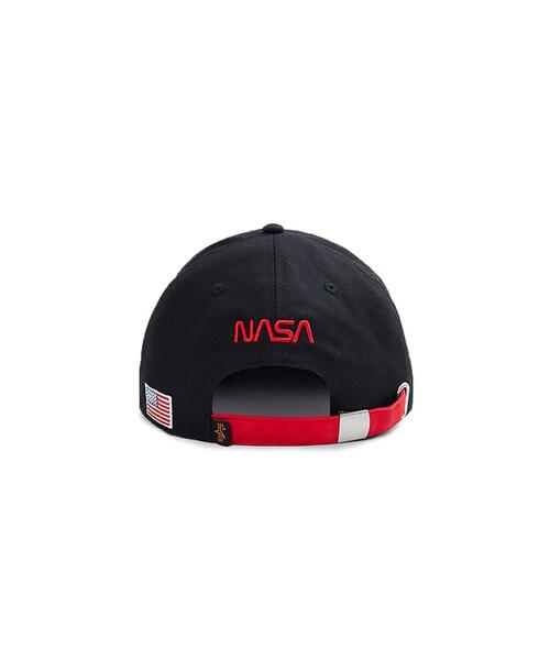 Alpha Industries（アルファインダストリーズ）の「Alpha Industries/アルファインダストリーズ/NASA WORM LOGO CAP/ナサ ウォーム ロゴ キャップ（キャップ・メンズ・ブルー/ブラック・F）」の10枚目の写真