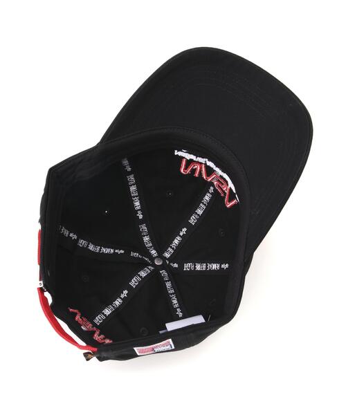 Alpha Industries（アルファインダストリーズ）の「Alpha Industries/アルファインダストリーズ/NASA WORM LOGO CAP/ナサ ウォーム ロゴ キャップ（キャップ・メンズ・ブルー/ブラック・F）」の7枚目の写真