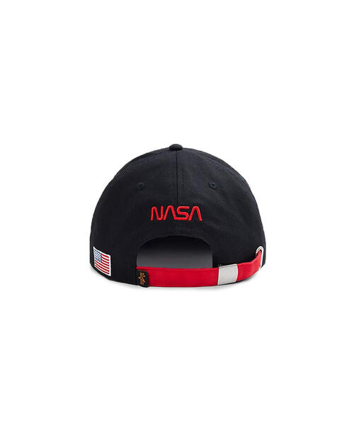 Alpha Industries（アルファインダストリーズ）の「Alpha Industries/アルファインダストリーズ/NASA WORM LOGO CAP/ナサ ウォーム ロゴ キャップ（キャップ・メンズ・ブルー/ブラック・F）」の13枚目の写真
