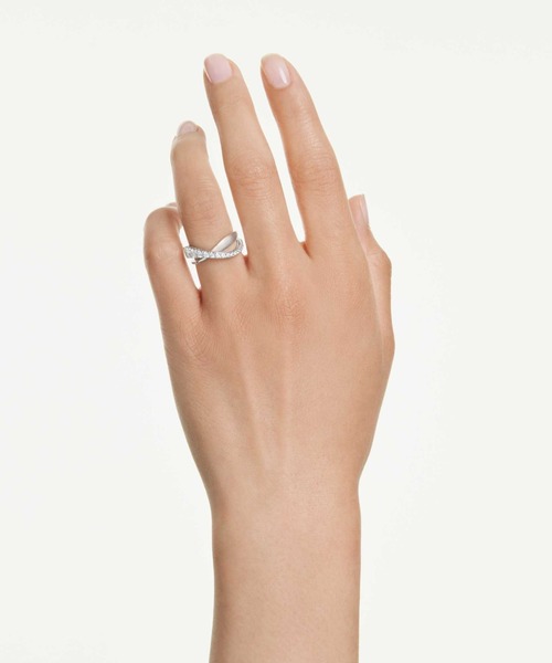 SWAROVSKI(スワロフスキー)の「【公式】【スワロフスキー】Hyperbola リング, ミックスカット, ホワイト, シルバー系仕上げ(リング・レディース・ホワイト・50/55/52)」の2枚目の写真
