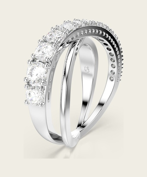 SWAROVSKI(スワロフスキー)の「【公式】【スワロフスキー】Hyperbola リング, ミックスカット, ホワイト, シルバー系仕上げ(リング・レディース・ホワイト・50/55/52)」の3枚目の写真