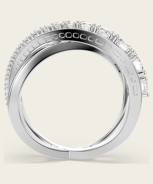 SWAROVSKI(スワロフスキー)の「【公式】【スワロフスキー】Hyperbola リング, ミックスカット, ホワイト, シルバー系仕上げ(リング・レディース・ホワイト・50/55/52)」の4枚目の写真
