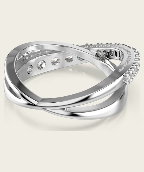 SWAROVSKI(スワロフスキー)の「【公式】【スワロフスキー】Hyperbola リング, ミックスカット, ホワイト, シルバー系仕上げ(リング・レディース・ホワイト・50/55/52)」の5枚目の写真