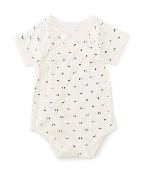 apres les cours（アプレレクール）の「ベビー半袖リブグレコ肌着　ワンポイント・総柄（肌着・キッズ・クリーム/ピンク/サックスブルー/アイボリー/ベビーピンク/オフホワイト・80/70）」の13枚目の写真