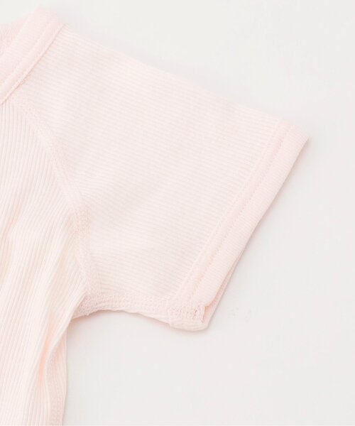 apres les cours（アプレレクール）の「ベビー半袖リブグレコ肌着　ワンポイント・総柄（肌着・キッズ・クリーム/ピンク/サックスブルー/アイボリー/ベビーピンク/オフホワイト・80/70）」の15枚目の写真