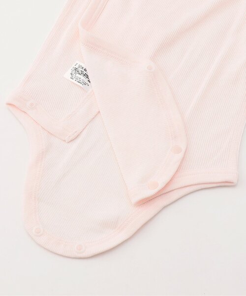 apres les cours（アプレレクール）の「ベビー半袖リブグレコ肌着　ワンポイント・総柄（肌着・キッズ・クリーム/ピンク/サックスブルー/アイボリー/ベビーピンク/オフホワイト・80/70）」の16枚目の写真