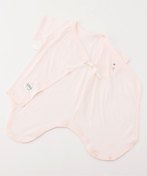 apres les cours（アプレレクール）の「ベビー半袖リブグレコ肌着　ワンポイント・総柄（肌着・キッズ・クリーム/ピンク/サックスブルー/アイボリー/ベビーピンク/オフホワイト・80/70）」の18枚目の写真