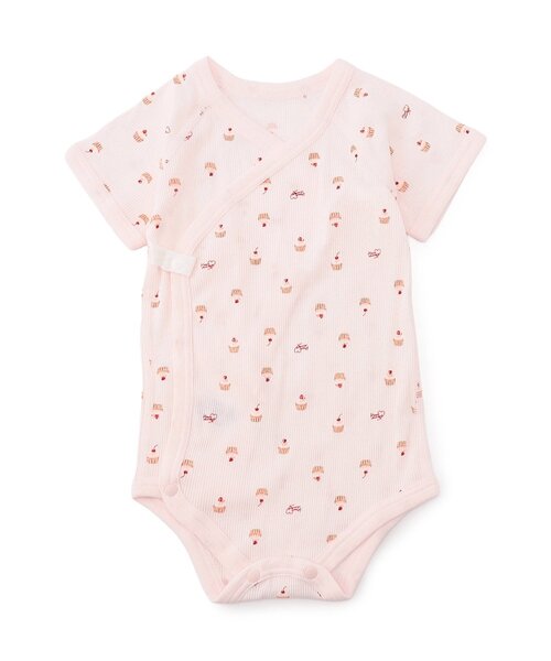 apres les cours（アプレレクール）の「ベビー半袖リブグレコ肌着　ワンポイント・総柄（肌着・キッズ・クリーム/ピンク/サックスブルー/アイボリー/ベビーピンク/オフホワイト・80/70）」の19枚目の写真