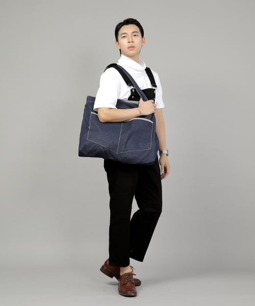 SAINTCREW（セントクルー）の「ペンタゴンポケットビッグサイズエコバッグPP-108インディゴデニムWHS（エコバッグ/サブバッグ・レディース・その他・フリー）」の7枚目の写真