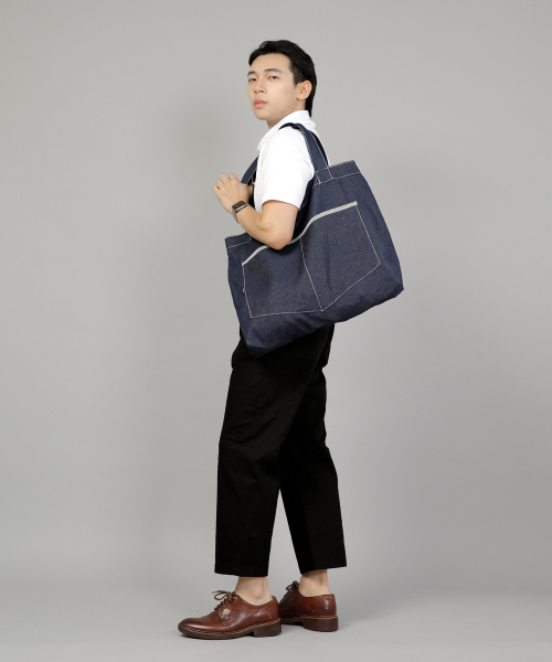 SAINTCREW（セントクルー）の「ペンタゴンポケットビッグサイズエコバッグPP-108インディゴデニムWHS（エコバッグ/サブバッグ・レディース・その他・フリー）」の8枚目の写真