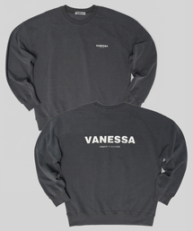 VANESSA ピグメント染め スウェットシャツ_チャコール