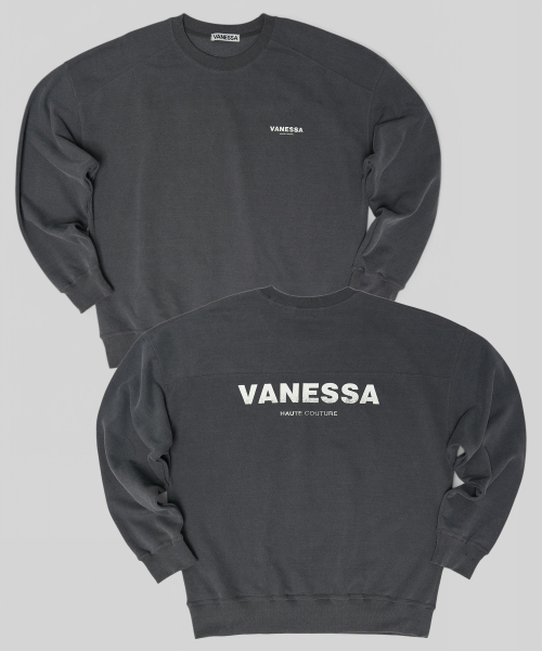 VANESSA(バネッサ)の「VANESSA ピグメント染め スウェットシャツ_チャコール(スウェット・メンズ・チャコール・FREE)」の1枚目の写真