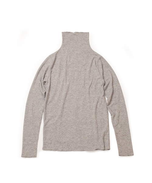 COTTON BELL(コットンベル)の「ウールブレンドポロティ - グレー(Tシャツ/カットソー・レディース・その他・FREE)」の4枚目の写真