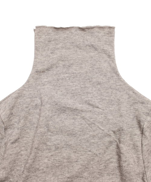 COTTON BELL(コットンベル)の「ウールブレンドポロティ - グレー(Tシャツ/カットソー・レディース・その他・FREE)」の5枚目の写真
