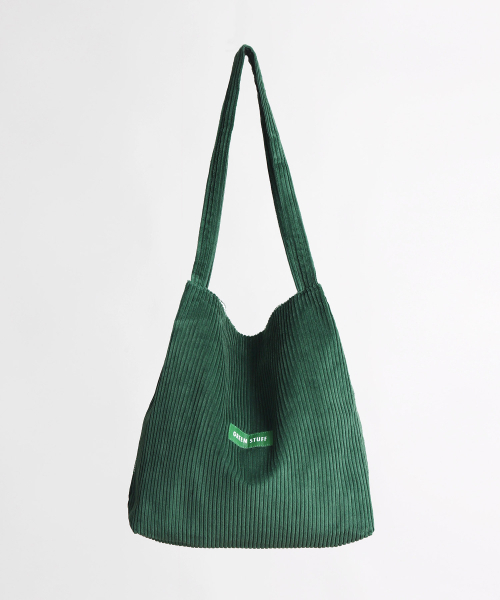 GREEN STUFF（グリーンスタッフ）の「思わず迫ったショッパーバッグ53 クレシックコーデュロイ - ゴールデングリーン（ショルダーバッグ・レディース・その他・FREE）」の3枚目の写真