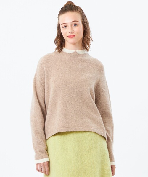 MACKINTOSH PHILOSOPHY(マッキントッシュ フィロソフィー)の「Cleric Collar Knit ウールカシミヤ製(ニット/セーター・レディース・ベージュ/ブルー/チャコールグレー/パープル系その他4・38)」の3枚目の写真