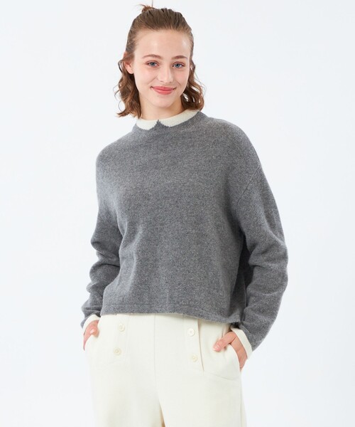 セール】Cleric Collar Knit ウールカシミヤ製（ニット/セーター