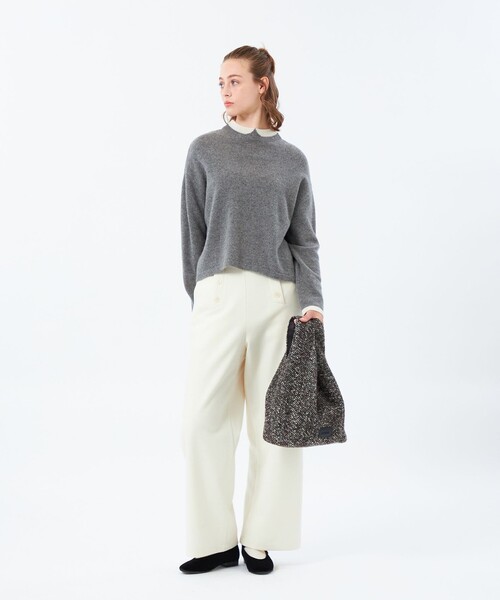 MACKINTOSH PHILOSOPHY(マッキントッシュ フィロソフィー)の「Cleric Collar Knit ウールカシミヤ製(ニット/セーター・レディース・ベージュ/ブルー/チャコールグレー/パープル系その他4・38)」の8枚目の写真