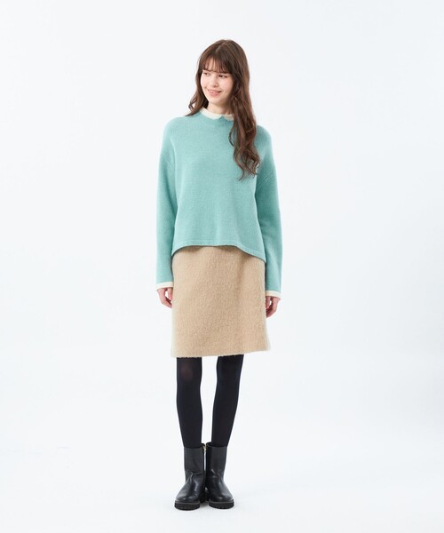 MACKINTOSH PHILOSOPHY(マッキントッシュ フィロソフィー)の「Cleric Collar Knit ウールカシミヤ製(ニット/セーター・レディース・ベージュ/ブルー/チャコールグレー/パープル系その他4・38)」の9枚目の写真