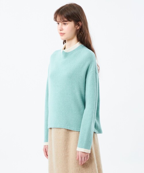 MACKINTOSH PHILOSOPHY(マッキントッシュ フィロソフィー)の「Cleric Collar Knit ウールカシミヤ製(ニット/セーター・レディース・ベージュ/ブルー/チャコールグレー/パープル系その他4・38)」の13枚目の写真
