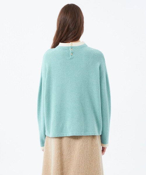 MACKINTOSH PHILOSOPHY(マッキントッシュ フィロソフィー)の「Cleric Collar Knit ウールカシミヤ製(ニット/セーター・レディース・ベージュ/ブルー/チャコールグレー/パープル系その他4・38)」の14枚目の写真