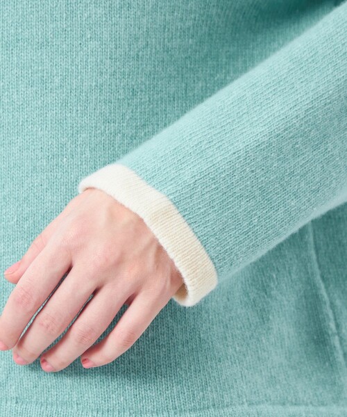 MACKINTOSH PHILOSOPHY(マッキントッシュ フィロソフィー)の「Cleric Collar Knit ウールカシミヤ製(ニット/セーター・レディース・ベージュ/ブルー/チャコールグレー/パープル系その他4・38)」の15枚目の写真