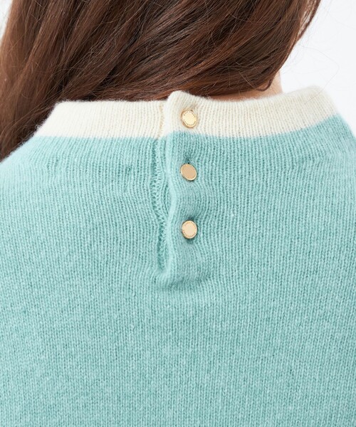 MACKINTOSH PHILOSOPHY(マッキントッシュ フィロソフィー)の「Cleric Collar Knit ウールカシミヤ製(ニット/セーター・レディース・ベージュ/ブルー/チャコールグレー/パープル系その他4・38)」の16枚目の写真