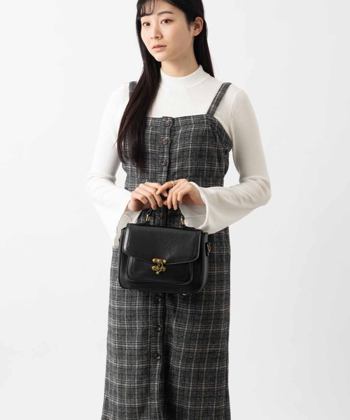 ABBEY MARKET(アビーマーケット)の「サッチェルショルダーバッグ(ショルダーバッグ・レディース・ブラウン/グリーン/ブラック・FREE)」の2枚目の写真