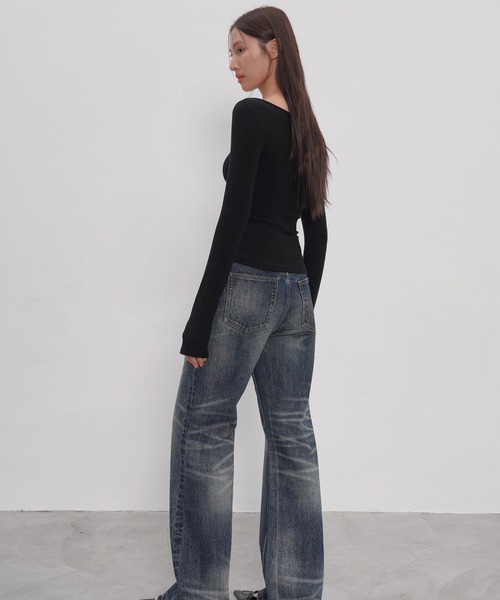 EIGHTHMONTH(エイスマンス)の「オフショルダーツイストトップスEM25a154【EIGHTHMONTH】(Tシャツ/カットソー・レディース・ブラック/ダークブラウン・M/S)」の21枚目の写真