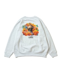 reversal.dogi.design.works（リバーサル・ドーギ・デザイン・ワークス）の「＜reversal/リバーサル＞MARIGOLD SKULL OVER SIZE CREW NECK（スウェット）」