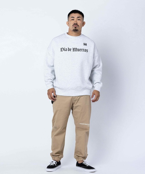 reversal.dogi.design.works(リバーサル・ドーギ・デザイン・ワークス)の「<reversal/リバーサル>MARIGOLD SKULL OVER SIZE CREW NECK(スウェット・メンズ・ライトグレー/ブラック・MEDIUM/LARGE/X-LARGE)」の9枚目の写真