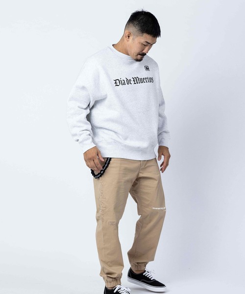 reversal.dogi.design.works(リバーサル・ドーギ・デザイン・ワークス)の「<reversal/リバーサル>MARIGOLD SKULL OVER SIZE CREW NECK(スウェット・メンズ・ライトグレー/ブラック・MEDIUM/LARGE/X-LARGE)」の10枚目の写真